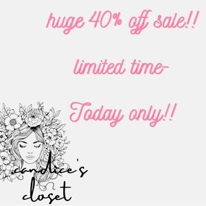Huge 40% Off Sale - Limited Time TODAY ONLY